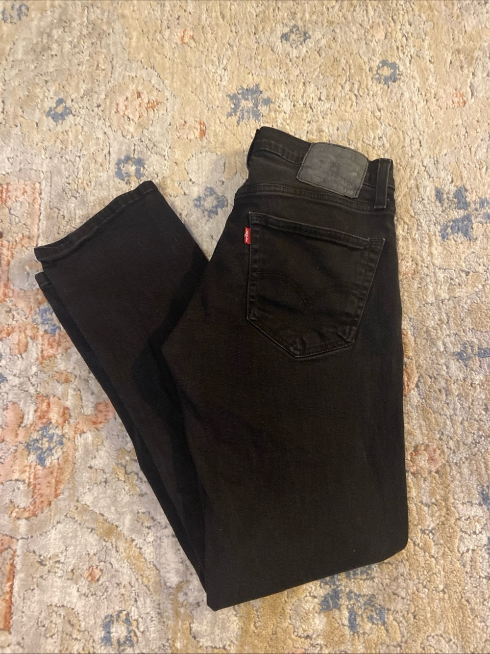 Levis 559 Jean Mens 30/32 Fits 30x30 Black Dark Wash Relaxed Straight Leg Denim